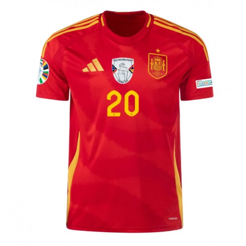 Echipament fotbal Spania Pedri Gonzalez #20 Tricou Acasa European 2024 maneca scurta Echipament fotbal Spania Pedri Gonzalez #20 Tricou Acasa European 2024 maneca scurta