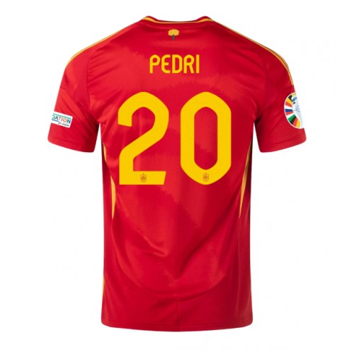 Echipament fotbal Spania Pedri Gonzalez #20 Tricou Acasa European 2024 maneca scurta Echipament fotbal Spania Pedri Gonzalez #20 Tricou Acasa European 2024 maneca scurta