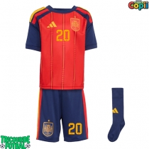 Echipament fotbal Spania Pedri Gonzalez #20 Tricou Acasa Mondial 2026 pentru copii maneca scurta (+ Pantaloni scurti)