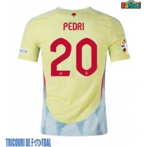 Echipament fotbal Spania Pedri Gonzalez #20 Tricou Deplasare European 2024 maneca scurta