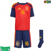 Echipament fotbal Spania Rodri Hernandez #16 Tricou Acasa Mondial 2026 pentru copii maneca scurta (+ Pantaloni scurti)