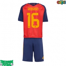 Echipament fotbal Spania Rodri Hernandez #16 Tricou Acasa Mondial 2026 pentru copii maneca scurta (+ Pantaloni scurti)