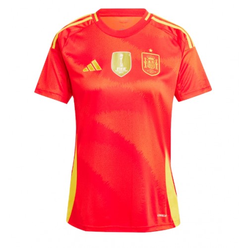 Echipament fotbal Spania Tricou Acasa European 2024 pentru femei maneca scurta Echipament fotbal Spania Tricou Acasa European 2024 pentru femei maneca scurta