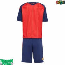 Echipament fotbal Spania Tricou Acasa Mondial 2026 pentru copii maneca scurta (+ Pantaloni scurti)