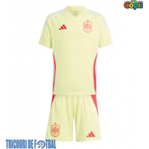 Echipament fotbal Spania Tricou Deplasare European 2024 pentru copii maneca scurta (+ Pantaloni scurti)