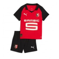 Echipament fotbal Stade Rennais Tricou Acasa 2025-26 pentru copii maneca scurta (+ Pantaloni scurti)