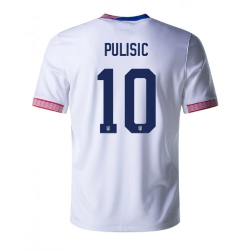 Echipament fotbal Statele Unite Christian Pulisic #10 Tricou Acasa Copa America 2024 maneca scurta Echipament fotbal Statele Unite Christian Pulisic #10 Tricou Acasa Copa America 2024 maneca scurta