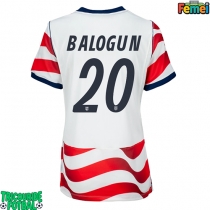 Echipament fotbal Statele Unite Folarin Balogun #20 Tricou Acasa Mondial 2026 pentru femei maneca scurta