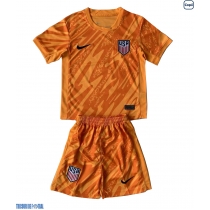 Echipament fotbal Statele Unite Portar Tricou Deplasare Copa America 2024 pentru copii maneca scurta (+ Pantaloni scurti)