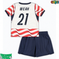 Echipament fotbal Statele Unite Timothy Weah #21 Tricou Acasa Mondial 2026 pentru copii maneca scurta (+ Pantaloni scurti)