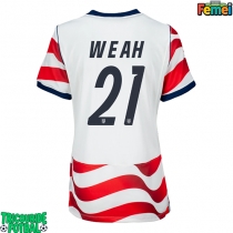 Echipament fotbal Statele Unite Timothy Weah #21 Tricou Acasa Mondial 2026 pentru femei maneca scurta