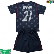 Echipament fotbal Statele Unite Timothy Weah #21 Tricou Deplasare Mondial 2026 pentru copii maneca scurta (+ Pantaloni scurti)