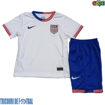 Echipament fotbal Statele Unite Tricou Acasa Copa America 2024 pentru copii maneca scurta (+ Pantaloni scurti)
