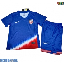 Echipament fotbal Statele Unite Tricou Deplasare Copa America 2024 pentru copii maneca scurta (+ Pantaloni scurti)