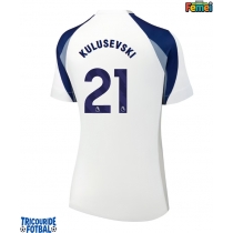 Echipament fotbal Tottenham Hotspur Dejan Kulusevski #21 Tricou Acasa 2025-26 pentru femei maneca scurta