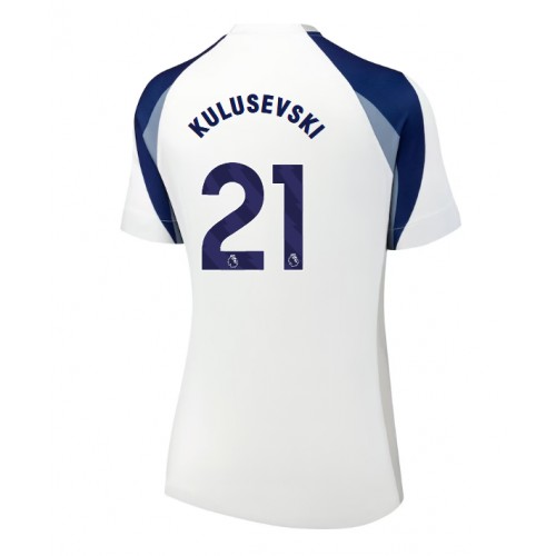 Echipament fotbal Tottenham Hotspur Dejan Kulusevski #21 Tricou Acasa 2025-26 pentru femei maneca scurta Echipament fotbal Tottenham Hotspur Dejan Kulusevski #21 Tricou Acasa 2025-26 pentru femei maneca scurta