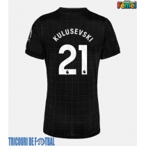 Echipament fotbal Tottenham Hotspur Dejan Kulusevski #21 Tricou Deplasare 2025-26 pentru femei maneca scurta