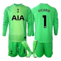 Echipament fotbal Tottenham Hotspur Guglielmo Vicario #1 Portar Tricou Acasa 2025-26 pentru copii maneca lunga (+ Pantaloni scurti)