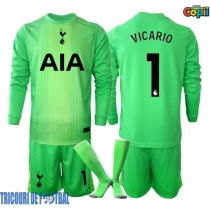 Echipament fotbal Tottenham Hotspur Guglielmo Vicario #1 Portar Tricou Acasa 2025-26 pentru copii maneca lunga (+ Pantaloni scurti)
