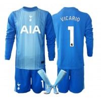 Echipament fotbal Tottenham Hotspur Guglielmo Vicario #1 Portar Tricou Deplasare 2025-26 pentru copii maneca lunga (+ Pantaloni scurti)