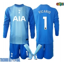 Echipament fotbal Tottenham Hotspur Guglielmo Vicario #1 Portar Tricou Deplasare 2025-26 pentru copii maneca lunga (+ Pantaloni scurti)