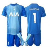 Echipament fotbal Tottenham Hotspur Guglielmo Vicario #1 Portar Tricou Deplasare 2025-26 pentru copii maneca scurta (+ Pantaloni scurti)