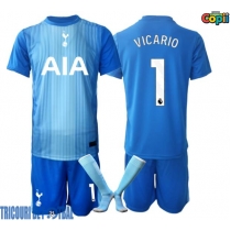 Echipament fotbal Tottenham Hotspur Guglielmo Vicario #1 Portar Tricou Deplasare 2025-26 pentru copii maneca scurta (+ Pantaloni scurti)