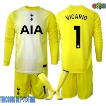Echipament fotbal Tottenham Hotspur Guglielmo Vicario #1 Portar Tricou Treilea 2025-26 pentru copii maneca lunga (+ Pantaloni scurti)