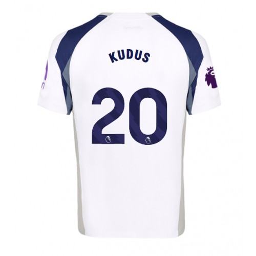 Echipament fotbal Tottenham Hotspur Mohammed Kudus #20 Tricou Acasa 2025-26 maneca scurta Echipament fotbal Tottenham Hotspur Mohammed Kudus #20 Tricou Acasa 2025-26 maneca scurta