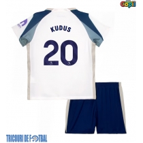 Echipament fotbal Tottenham Hotspur Mohammed Kudus #20 Tricou Acasa 2025-26 pentru copii maneca scurta (+ Pantaloni scurti)