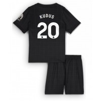Echipament fotbal Tottenham Hotspur Mohammed Kudus #20 Tricou Deplasare 2025-26 pentru copii maneca scurta (+ Pantaloni scurti)