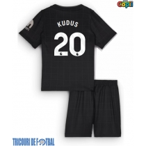 Echipament fotbal Tottenham Hotspur Mohammed Kudus #20 Tricou Deplasare 2025-26 pentru copii maneca scurta (+ Pantaloni scurti)