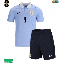 Echipament fotbal Uruguay Darwin Nunez #9 Tricou Acasa Mondial 2026 pentru copii maneca scurta (+ Pantaloni scurti)