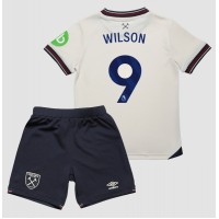 Echipament fotbal West Ham United Callum Wilson #9 Tricou Deplasare 2025-26 pentru copii maneca scurta (+ Pantaloni scurti)