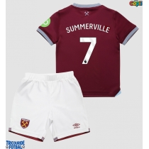 Echipament fotbal West Ham United Crysencio Summerville #7 Tricou Acasa 2025-26 pentru copii maneca scurta (+ Pantaloni scurti)