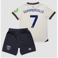 Echipament fotbal West Ham United Crysencio Summerville #7 Tricou Deplasare 2025-26 pentru copii maneca scurta (+ Pantaloni scurti)