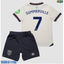 Echipament fotbal West Ham United Crysencio Summerville #7 Tricou Deplasare 2025-26 pentru copii maneca scurta (+ Pantaloni scurti)