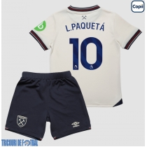Echipament fotbal West Ham United Lucas Paqueta #10 Tricou Deplasare 2025-26 pentru copii maneca scurta (+ Pantaloni scurti)