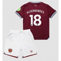 Echipament fotbal West Ham United Mateus Fernandes #18 Tricou Acasa 2025-26 pentru copii maneca scurta (+ Pantaloni scurti)