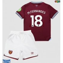 Echipament fotbal West Ham United Mateus Fernandes #18 Tricou Acasa 2025-26 pentru copii maneca scurta (+ Pantaloni scurti)