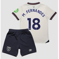 Echipament fotbal West Ham United Mateus Fernandes #18 Tricou Deplasare 2025-26 pentru copii maneca scurta (+ Pantaloni scurti)