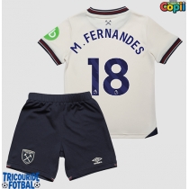 Echipament fotbal West Ham United Mateus Fernandes #18 Tricou Deplasare 2025-26 pentru copii maneca scurta (+ Pantaloni scurti)
