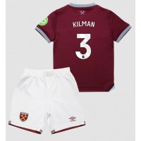 Echipament fotbal West Ham United Max Kilman #3 Tricou Acasa 2025-26 pentru copii maneca scurta (+ Pantaloni scurti)