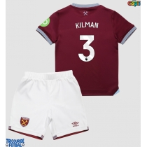 Echipament fotbal West Ham United Max Kilman #3 Tricou Acasa 2025-26 pentru copii maneca scurta (+ Pantaloni scurti)