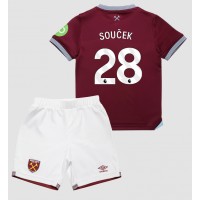 Echipament fotbal West Ham United Tomas Soucek #28 Tricou Acasa 2025-26 pentru copii maneca scurta (+ Pantaloni scurti)