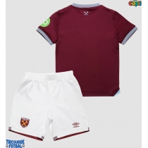 Echipament fotbal West Ham United Tricou Acasa 2025-26 pentru copii maneca scurta (+ Pantaloni scurti)