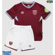 Echipament fotbal West Ham United Tricou Acasa 2025-26 pentru copii maneca scurta (+ Pantaloni scurti)