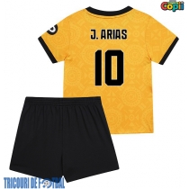 Echipament fotbal Wolves Jhon Arias #10 Tricou Acasa 2025-26 pentru copii maneca scurta (+ Pantaloni scurti)
