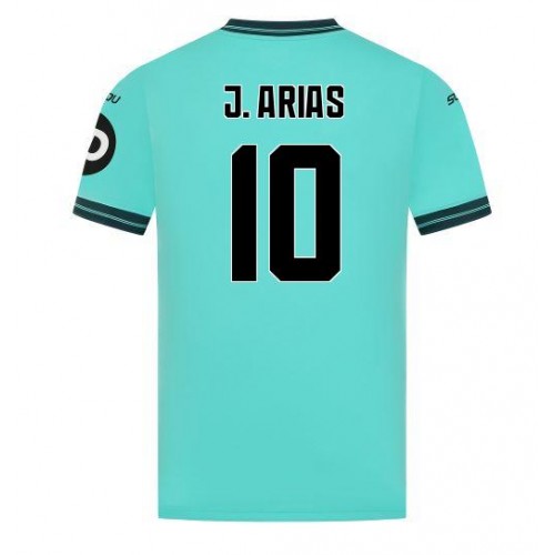Echipament fotbal Wolves Jhon Arias #10 Tricou Deplasare 2025-26 maneca scurta Echipament fotbal Wolves Jhon Arias #10 Tricou Deplasare 2025-26 maneca scurta