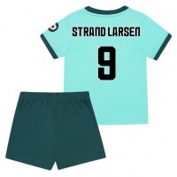 Echipament fotbal Wolves Jorgen Strand Larsen #9 Tricou Deplasare 2025-26 pentru copii maneca scurta (+ Pantaloni scurti)